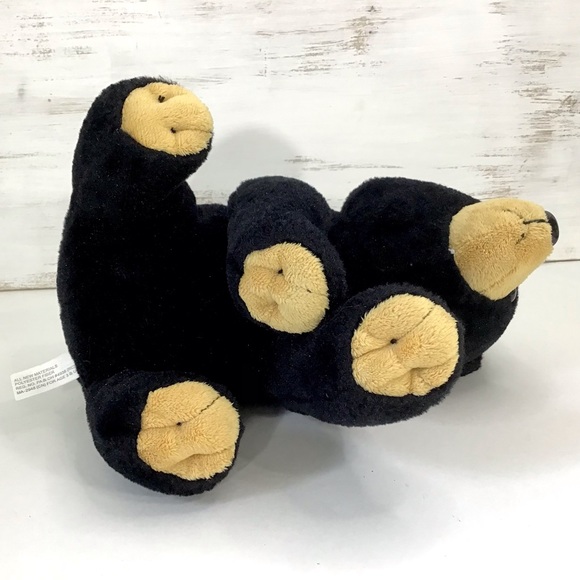 Anico Black Bear Plush 12” Stuffed Animal Toy Realistic Cuddly Soft Shimmery Fur - Picture 7 of 9